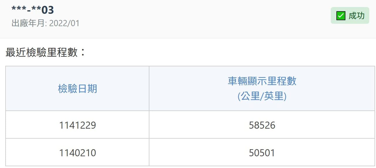 里程查詢證明