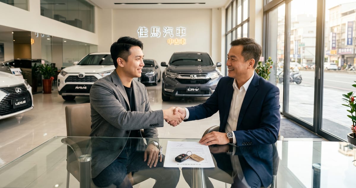 佳馬汽車台南中古車簽約成交現場