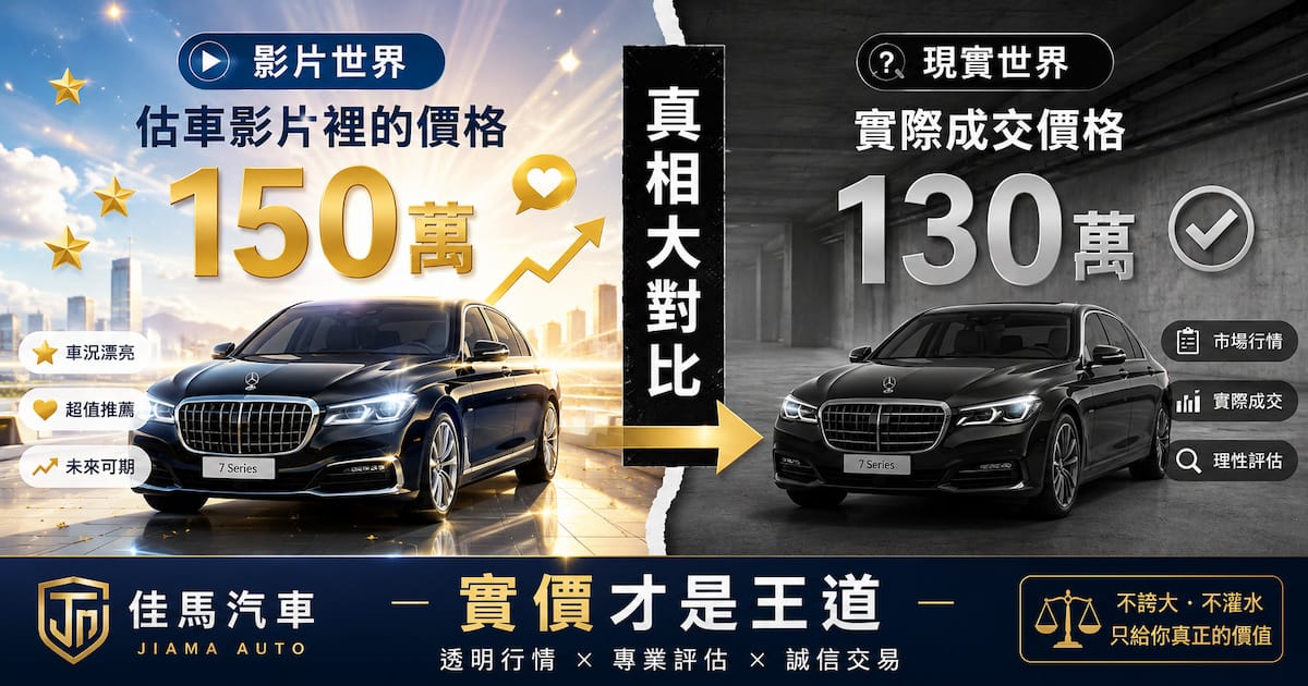 中古車商拍估車影片真相，收購價格落差