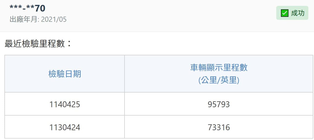 里程查詢證明