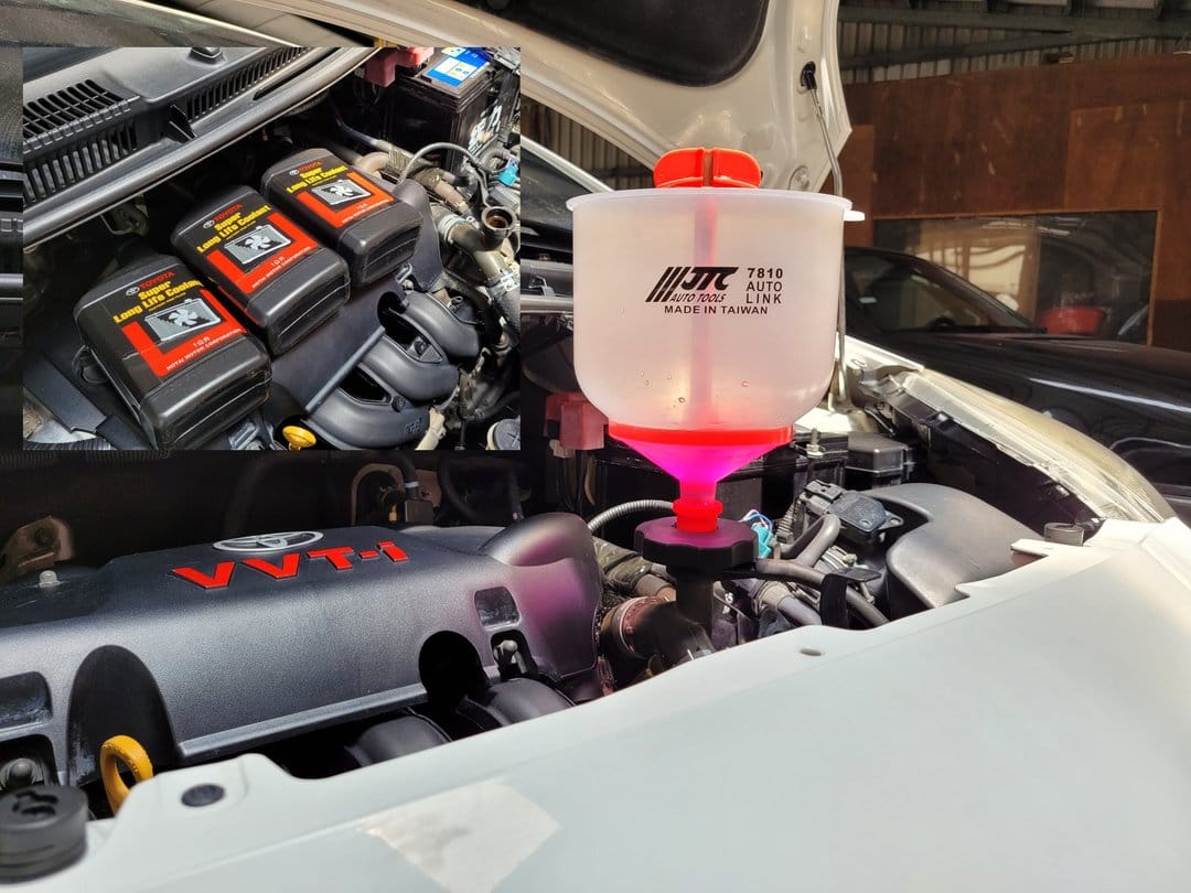 Toyota Yaris 更換水箱水