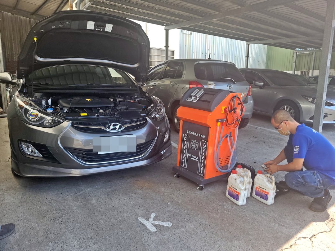 14′ Elantra到新高汽車循環清洗冷卻液