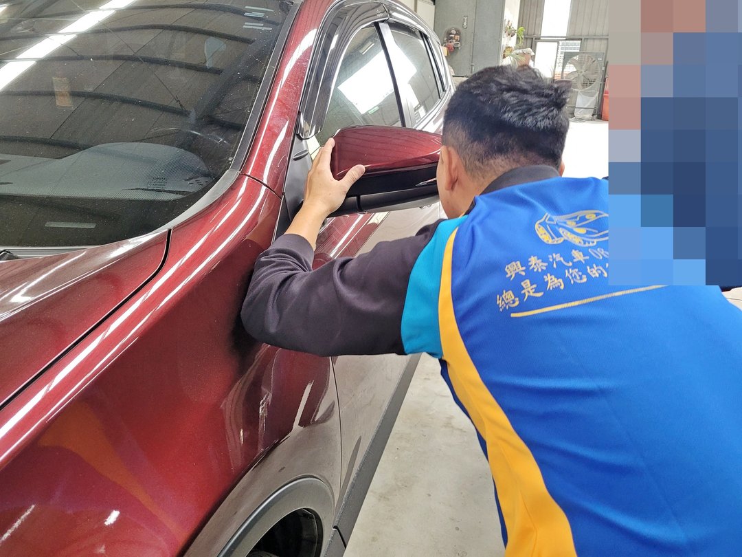 16′ 紅 Toyota RAV4 更換左後視鏡